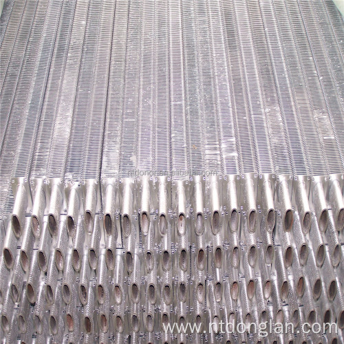 Oval fin tube with zinc coating for boiler